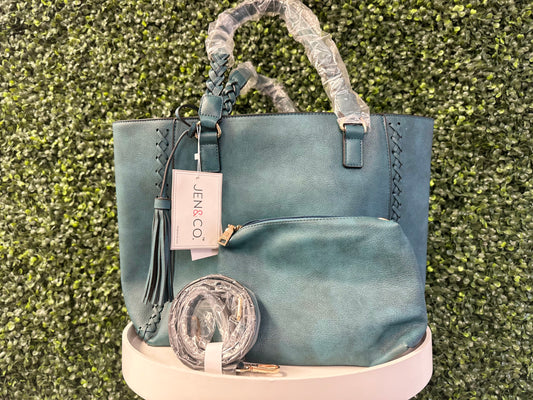Jen and Co Bag in a Bag Turquoise ￼