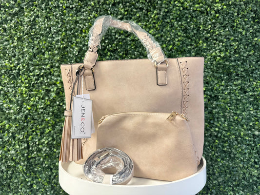 Jen and Co Bag in a Bag Beige