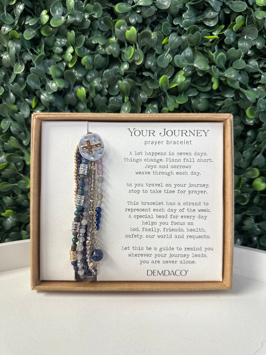 Demdaco Your Journey Prayer Bracelet-Indigo