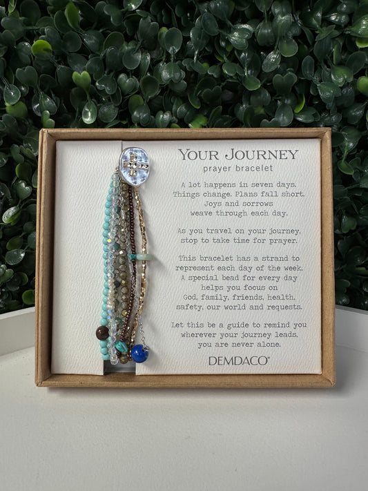 Demdaco Your Journey Prayer Bracelet-Turquoise ￼