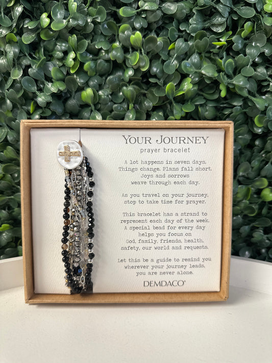 Demdaco Your Journey Prayer Bracelet-Black
